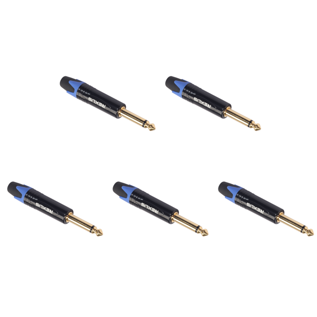 Adaptador Enchufe para Soldar DIY Conector Audio Mono 6 35mm () Azul