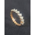 thumbnail image 4 of Stunning 1.05 Cts Pear Shape Diamonds Stackable Wedding Band Ring in Hallmark 14K Rose Gold, 4 of 13