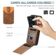 thumbnail image 5 of Compatible with MagSafe 2 in 1 Detachable Wallet Case for iPhone 15 Plus with Card Slots for Women Men, Fashion Magnetic PU Leather Flip Kickstand Phone Case for iPhone 15 Plus, Brown, 5 of 5