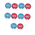 thumbnail image 2 of Siruishop 10 Pieces Classroom Voting Paddles Double Sided Interaction Signs for Office Yes No Pattern, 2 of 8
