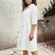 thumbnail image 2 of TaTaai Women's Spring Summer Plus Size Dress Short Sleeve Button Down Collar with Pockets Solid Color Casual Loose Fit Knee Length Gift, 2 of 8