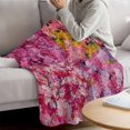 thumbnail image 3 of Colorful Cherry Blossom Blanket Soft Cozy Warm Throw Blanket for Couch, Plush Fuzzy Flannel Fleece Blankets for Sofa, Spring Flowers Vintage Art Bed Blankets Lightweight Gifts for Women, 50"x80", 3 of 9