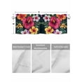 thumbnail image 4 of Valances for Windows Watercolor Flowers Rod Pocket Cafe Window Treatments Valance Curtains for Kitchen Bathroom Laundry Basement Windows 42"x12", 4 of 9
