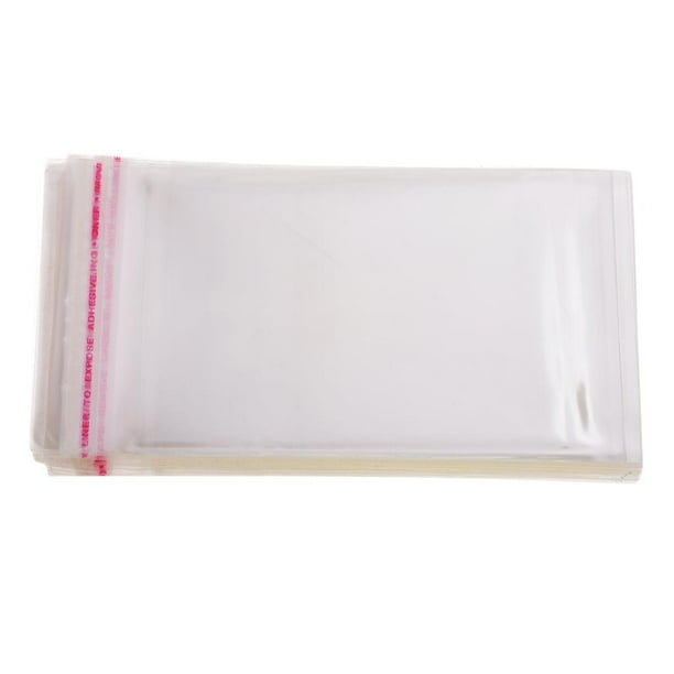 100x bolsas de regalo de plástico transparente OPP celofán autoadhesivo peel Zulema Bolsas de sellado de plástico
