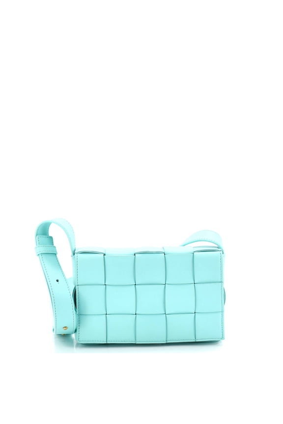 Pre-Owned Cassette Crossbody Bag Maxi Intrecciato Leather Small By Rebag