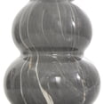 thumbnail image 4 of DecMode 5"W, 8"H Gray Ceramic Vase with Marble Inspired Patterns, Set of 3, 4 of 13