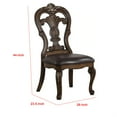 thumbnail image 5 of Leova Side Dining Chair Set of 2-Carved Corbels-Gold Tip Crown-Brown Wood, 5 of 6