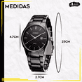 thumbnail image 4 of "Reloj Curren Hombre Análogo Fechador Cuarzo Acero Ejecutivo Color de la correa Negro ", 4 of 5
