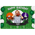 thumbnail image 5 of Football Themed Happy Birthday Backdrop Banner with Helmets Balloons Party Supplies Photography Props for Birthday Party Decorations Photo Booth Backgrounds, 5 of 7