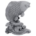 thumbnail image 1 of Statue de Poisson Pierre Bleue Sculpture Réaliste pour Décoration de Jardin 1 Ensemble, 1 of 8