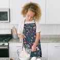 thumbnail image 4 of Pioneer Flower Floral Print Pattern Kids Aprons for Girls and Boys,Adjustable Neck Strap Toddler Aprons for Kids Cooking Baking, 4 of 7