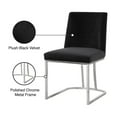 thumbnail image 6 of Maklaine Contemporary Black Velvet Dining Chair (Set of 2), 6 of 7
