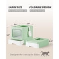 thumbnail image 4 of Caja de arena para gatos Qualasision cerrada grande con tapa verde, 4 of 7