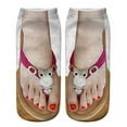 thumbnail image 1 of Brown Stockings 3D Pattern Manicure Print Socks Funny Hidden Running Socks Women Personalized, 1 of 2