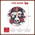 thumbnail image 2 of Rateoe Gothic Skulls And Roses Pattern Christmas Tree Skirt with Ties, Christmas Tree Decorations, Farmhouse Christmas Decor Xmas Holiday Decorations-36", 2 of 6