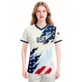 thumbnail image 4 of Women's Customizable National Team Soccer Jersey Personalized Name Number Football Shirt Breathable Quick Dry Sports Top For Fans Matches And Training, 4 of 6