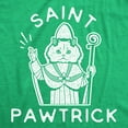 thumbnail image 2 of Mens Saint Pawtrick T Shirt Funny St. Paddy's Day Parade Cat Graphic Novelty Tee for Guys Graphic Tees, 2 of 9