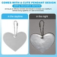 thumbnail image 4 of Uxcell Reflective Keychain Tag Reflective Pendant Reflector Key Ring Safety Reflector Silver-white, 4 of 7