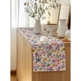 thumbnail image 5 of Table Runner 72 Inches Long for Kitchen Dining, Spring Botanical Dresser Scarf Farmhouse, Dining Table Decorations for Wedding/Parties, Watercolor Floral Flowers Country Vintage 14 x 72 In, 5 of 8