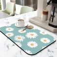 thumbnail image 2 of Washable Rubber Daisy Cute Floral Dish Drying Mats for Kitchen Counter Home Large Coffee Bar Pad Accessories and Decor for Utensils Stemware 19.5''x12'', 2 of 7
