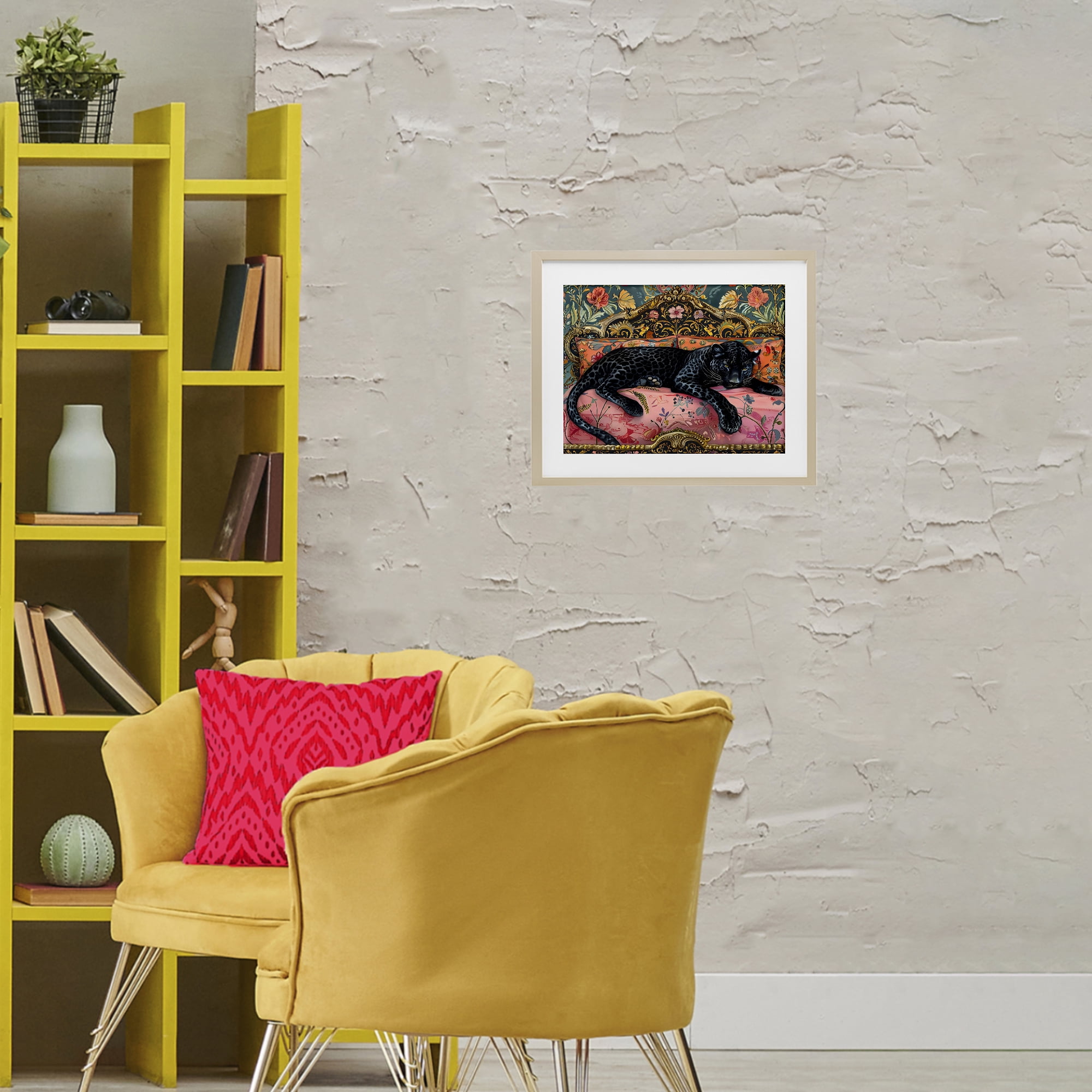 Stupell Industries Lazy Black Elegant Leopard Birch Framed Print Under Glass, design by Creative Studio