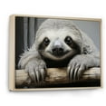 thumbnail image 2 of Designart "Serene Sloth Serenity" Sloth Floater Framed Canvas Wall Art, 2 of 5