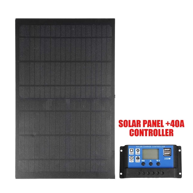 300W Solar Panel Dual USB Protable Outdoor Waterproof Solar Cells Solar Power Battery Charger for Phone RV Car Camping ,Easy to Install