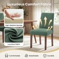 thumbnail image 4 of AFO Parsons Dining Room Chairs Set of 4, Upholstered Fabric Kitchen Chairs with Solid Wood Legs & High-Density Foam Cushion, Modern Dining Side Chairs for Dining Room & Kitchen, Green, 4 of 12