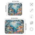thumbnail image 3 of qxltty The Mermaid Plays Music Kitchen Drying Mat Extremely Absorbent Microfiber Dish Mats for Plates Cutlery Pots and Pans 16×18in, 3 of 8