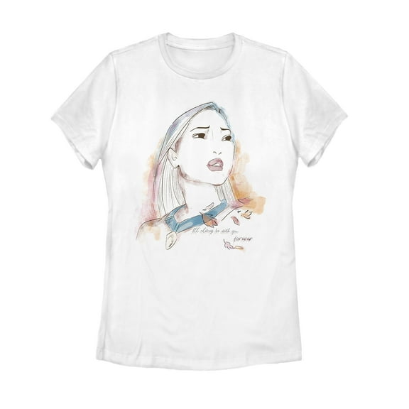 Women's Pocahontas With You Forever  Graphic Tee White 2X Large