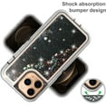 thumbnail image 4 of Case for iPhone 15 Pro Max,Military Grade 3 in 1 Hybrid Glitter Liquid Quicksand Moving Stars Sparkle Flowing Shockproof Protective Phone Case for iPhone 15 Pro Max,6.7 inch (Black), 4 of 10