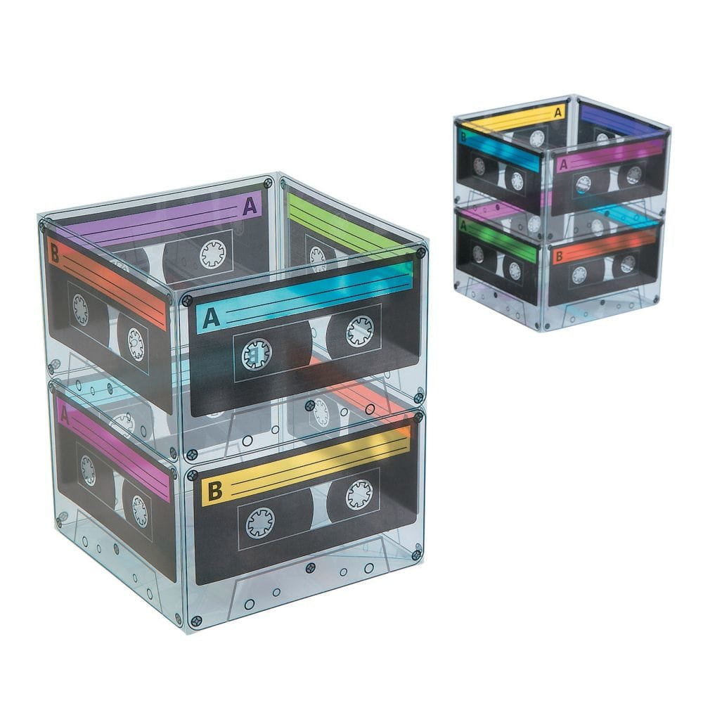 Cassette Tape Buckets Party Supplies 6 Pieces