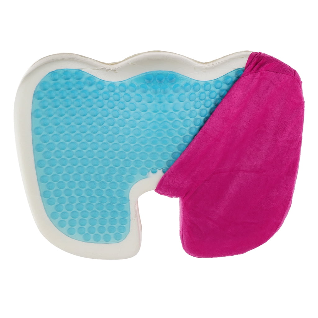 Yinanstore Coccyx Seat Cushion Memory Foam Large Orthopedic Tailbone Pillow Office Car Wheel Seat Pad Non Rose red Walmart