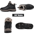 thumbnail image 4 of Men's Winter Waterproof Outdoor Snow Boots Casual Lace-Up Warm Fur Lined Trekking Ankle Booties Comfort Anti Slip Lightweight Backpacking Hiking Short Booties, 4 of 8