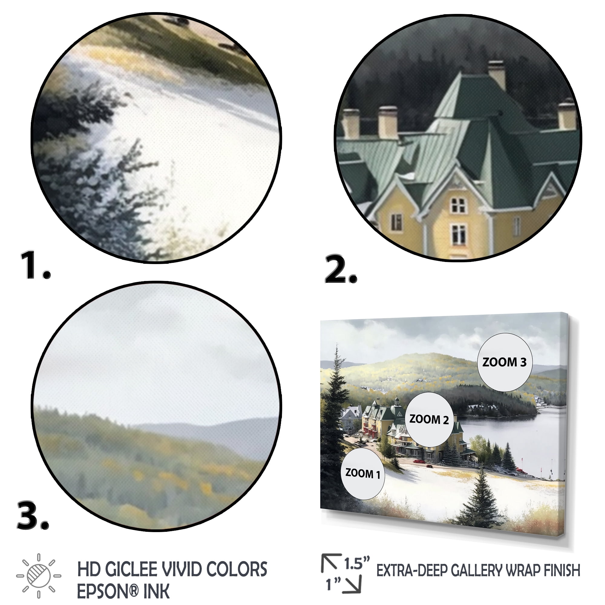 Designart Mont Tremblant Winter Season V Canvas Wall Art