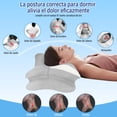 thumbnail image 3 of Almohada Cervical, Almohada Memory Foam Espuma Almohada Ortopedica Ergonomica 2 en 1 Que Alivia el Dolor de Cuello y Brinda Soporte Contorneado para Personas Que Duermen de Lado, 3 of 6
