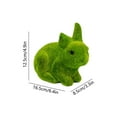 thumbnail image 2 of Easter Green Bunny Figurines Artificial Moss Rabbit for Home Table Decorations Spring Garden Decor, 2 of 5