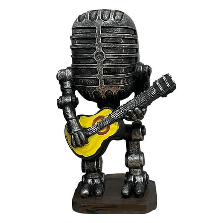 

Tiitstoy New Solar Light Guitarist Microphone Guitarist Resin Process Black