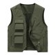 thumbnail image 1 of Chaleco de Carga Para Hombres, Ropa de Trabajo, Abrigo Sólido, Cuello Levantado, Sin Mangas, Chaqueta Sin Capucha, Camisetas Sin Mangas Odeerbi ODB175867, 1 of 5