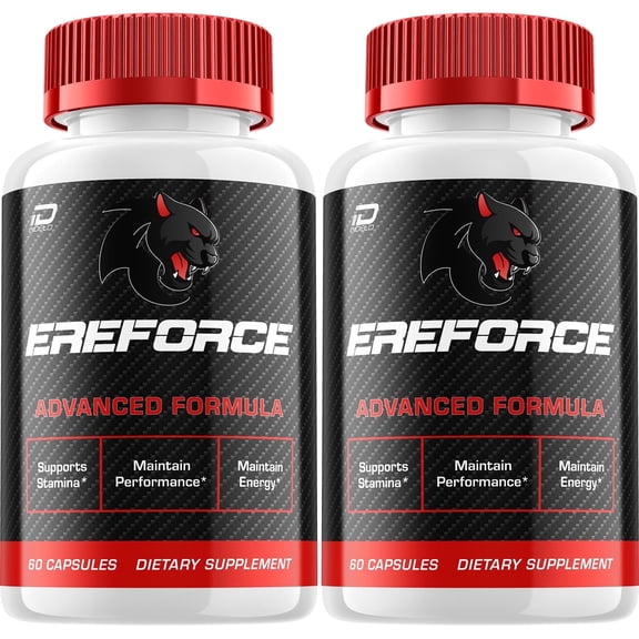 EreForce Capsules – Ere Force Vitamin Complex Pills, Energy, 2 Pack, 120 Capsules