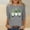 A959 Gray, variant on St. Patrick's Day Festive T-Shirt for Women Gnomes Shamrock Graphic Crewneck Long Sleeve Relaxed Fit Soft Breathable Holiday Tee Top