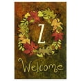 thumbnail image 1 of Toland Home Garden Fall Wreath Monogram Z 12.5 X 18 Inch Decorative Autumn Leaves Welcome Initial Garden Flag, 1 of 1