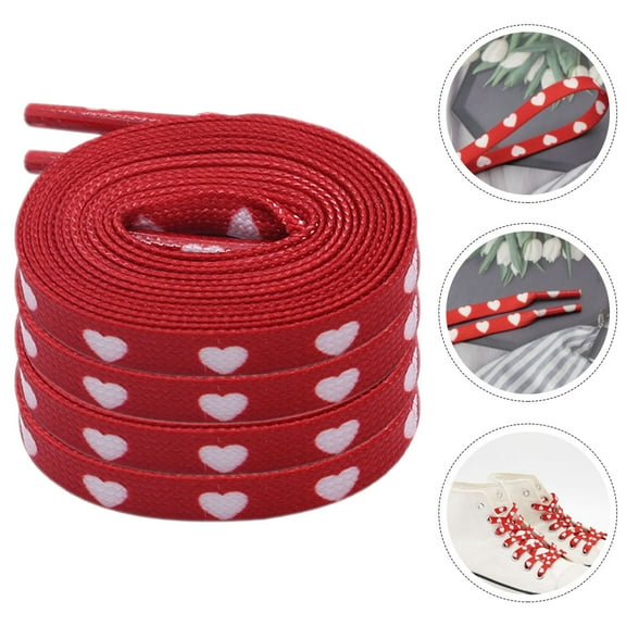 PAMINGONO Shoelace Red 2 Pairs 120x0.39in Polyester Flat