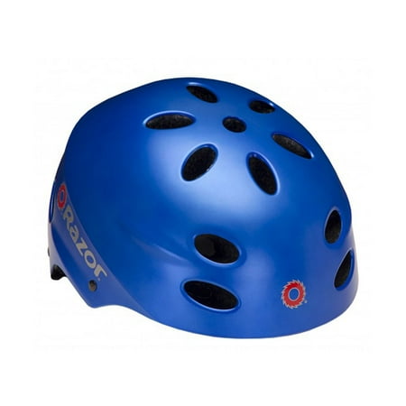 Razor V17 Youth Skateboard Scooter Unisex Adjustable Protective Helmet, Blue