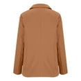 thumbnail image 6 of WULMLEO Suits Jacket for Women Business Petite Trendy Blazer Button Oversized Casual Long Sleeve Dressy Blazers Lightweight Summer Plus Size Tweed Dress Mujer Open Front Camel XL, 6 of 7
