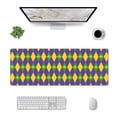 thumbnail image 3 of Disketp Gaming Mouse Pad Mardi Gras Pattern Large Mouse Mat Long Extended Desk Pad Non-Slip Rubber Mice Pads Stitched Edges Thin Pad (11.8x31.5 Inch), 3 of 9