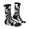 thumbnail image 2 of Goofa 3D Vortex Illusion Printed Men's Crew Socks, Soft Durable Breathable Moisture-Wicking with Odor Control Cotton socks, 2 of 9