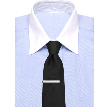 Ox and Bull Mens Silver Plated Etched Pyramids Designer Tuxedo Formal Tie Bar