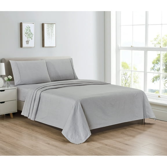 Bibb Home Egyptian Luxury 1800 Count Printed 4 Piece Sheet Set