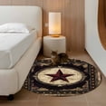 thumbnail image 2 of Round Rugs 4Ft, Western Stars Brown Round Area Rug Washable Indoor Throw Carpet, Farmhouse Country Vintage Wood Grain Soft Non Slip Circle Rug for Kitchen Nursery Room Home Decor Aesthetic, 2 of 8